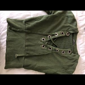 Almost cropped sweatshirt like top